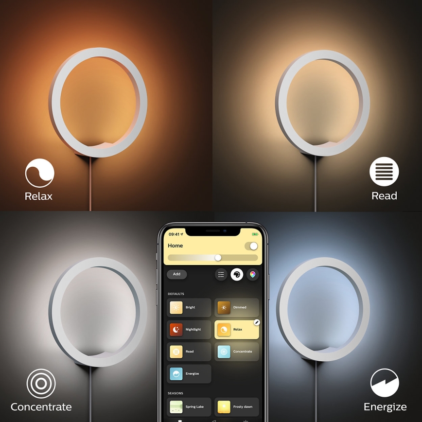 Philips - LED RGBW Ljusreglerad vägglampa Hue SANA White och Color Ambiance LED/20W/230V