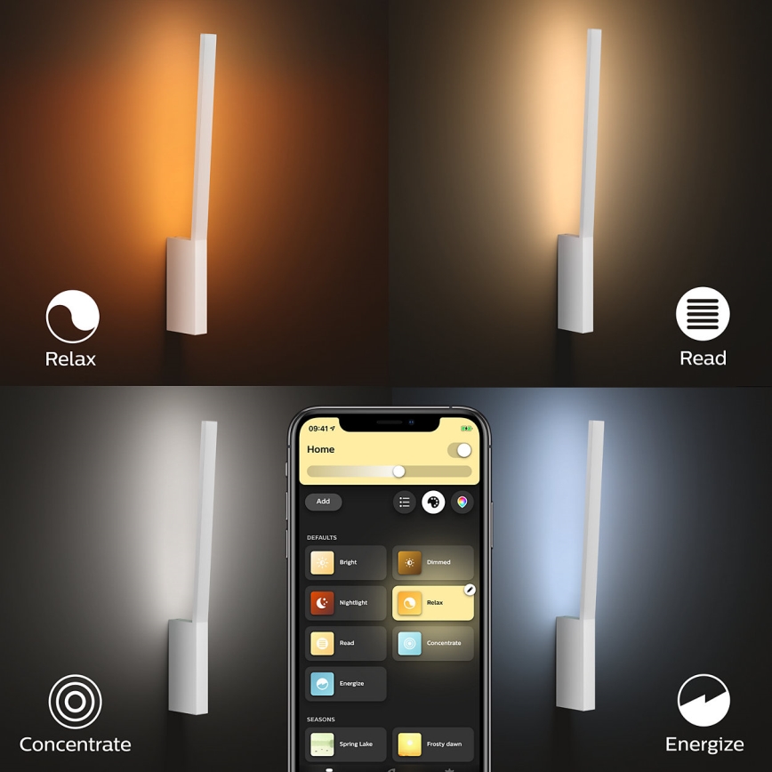 Philips - LED RGBW Ljusreglerad vägglampa Hue LIANE White And Color Ambiance 1xLED/12W/230V