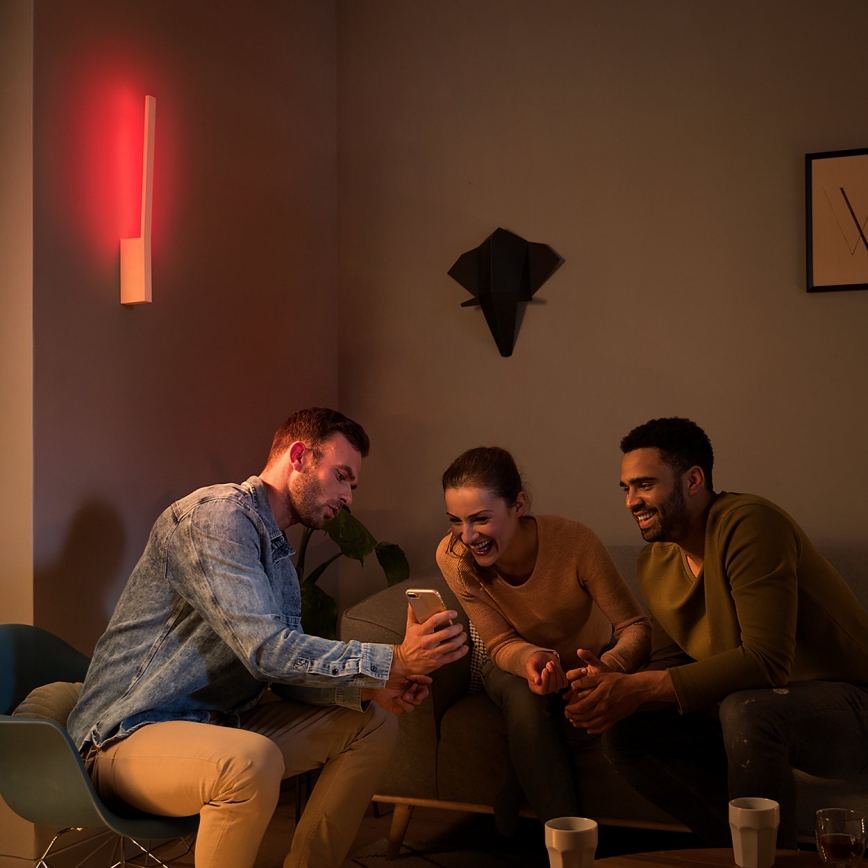 Philips - LED RGBW Ljusreglerad vägglampa Hue LIANE White And Color Ambiance 1xLED/12W/230V