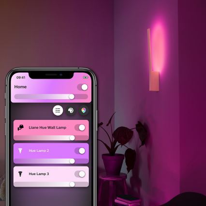 Philips - LED RGBW Dimbar vägglampa Hue LIANE White And Color Ambiance 1xLED/12W/230V