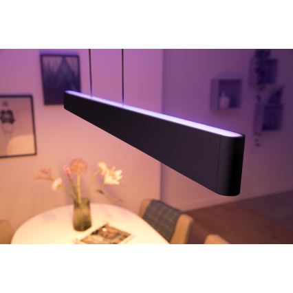 Philips -  LED RGBW Ljusreglerad ljuskrona på textilsladd Hue ENSIS White And Color Ambiance 2xLED/39W/230V