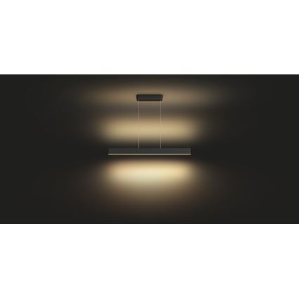 Philips -  LED RGBW Ljusreglerad ljuskrona på textilsladd Hue ENSIS White And Color Ambiance 2xLED/39W/230V