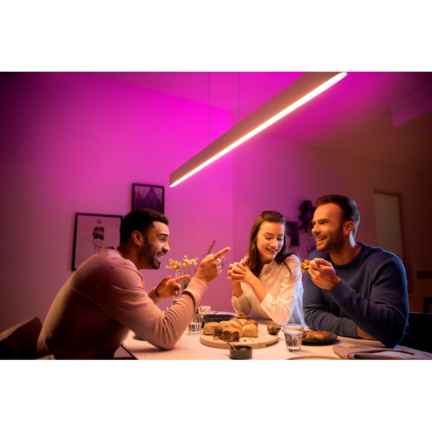 Philips - LED RGBW Ljusreglerad ljuskrona på textilsladd Hue ENSIS White And Color Ambiance 2xLED/39W/230V