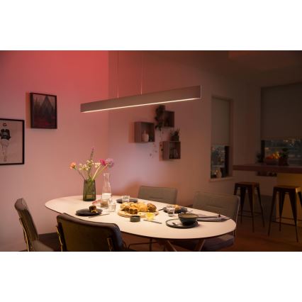 Philips - LED RGBW Ljusreglerad ljuskrona på textilsladd Hue ENSIS White And Color Ambiance 2xLED/39W/230V