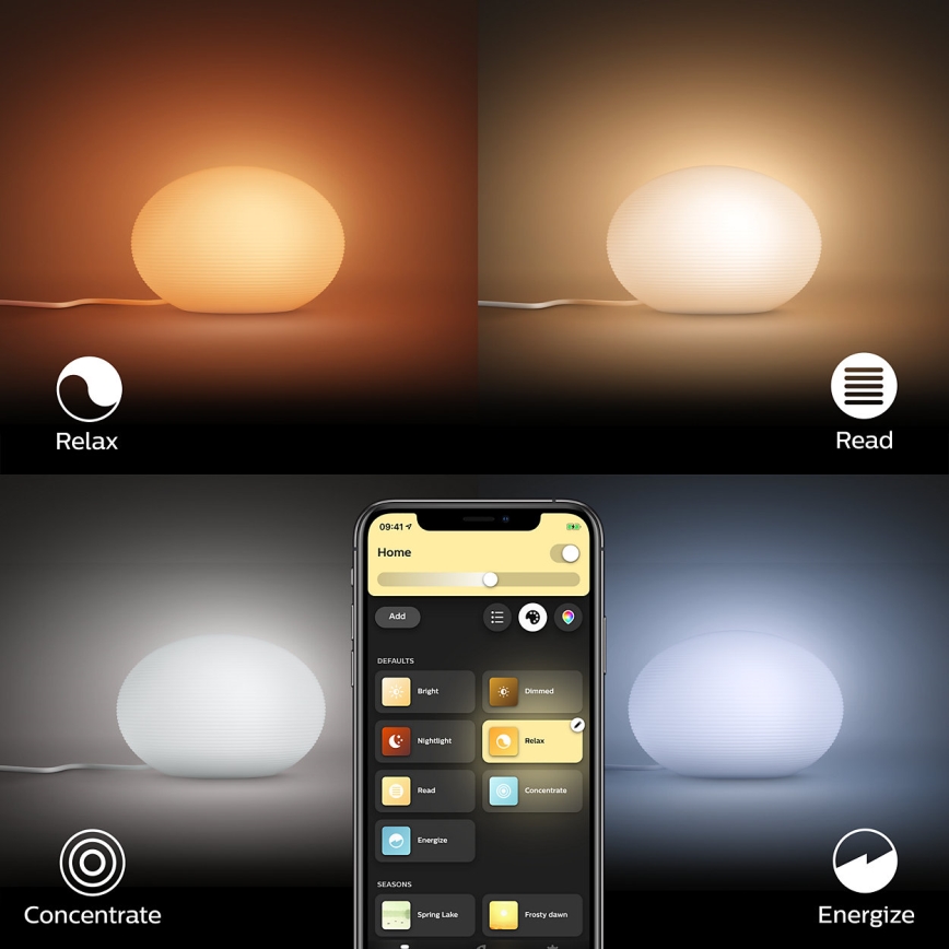 Philips 40904/31/P9 – LED RGB Bordslampa Hue FLOURISH WACA 1×E27/9.5W/230V