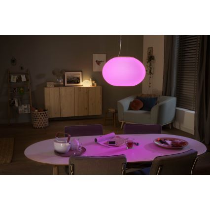 Philips - LED RGBW Ljusreglerad ljuskrona på textilsladd Hue FLOURISH LED/39W/230V
