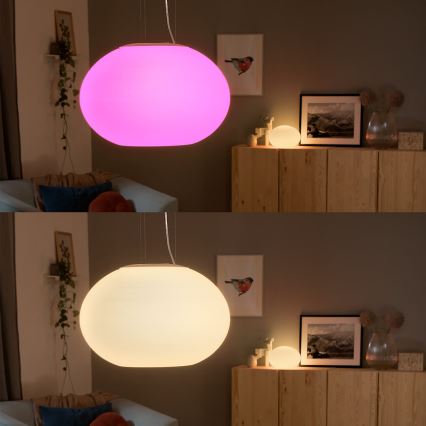 Philips - LED RGBW Ljusreglerad ljuskrona på textilsladd Hue FLOURISH LED/39W/230V