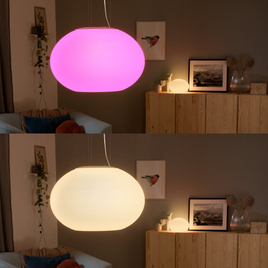 Philips - LED RGBW Ljusreglerad ljuskrona på textilsladd Hue FLOURISH LED/39W/230V