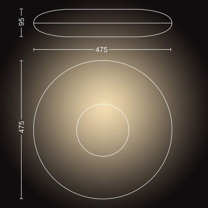 Philips 40967/30/P6 - LED Dimbar belysning Hue CHER LED/33,5W/230V + Fjärrkontroll 