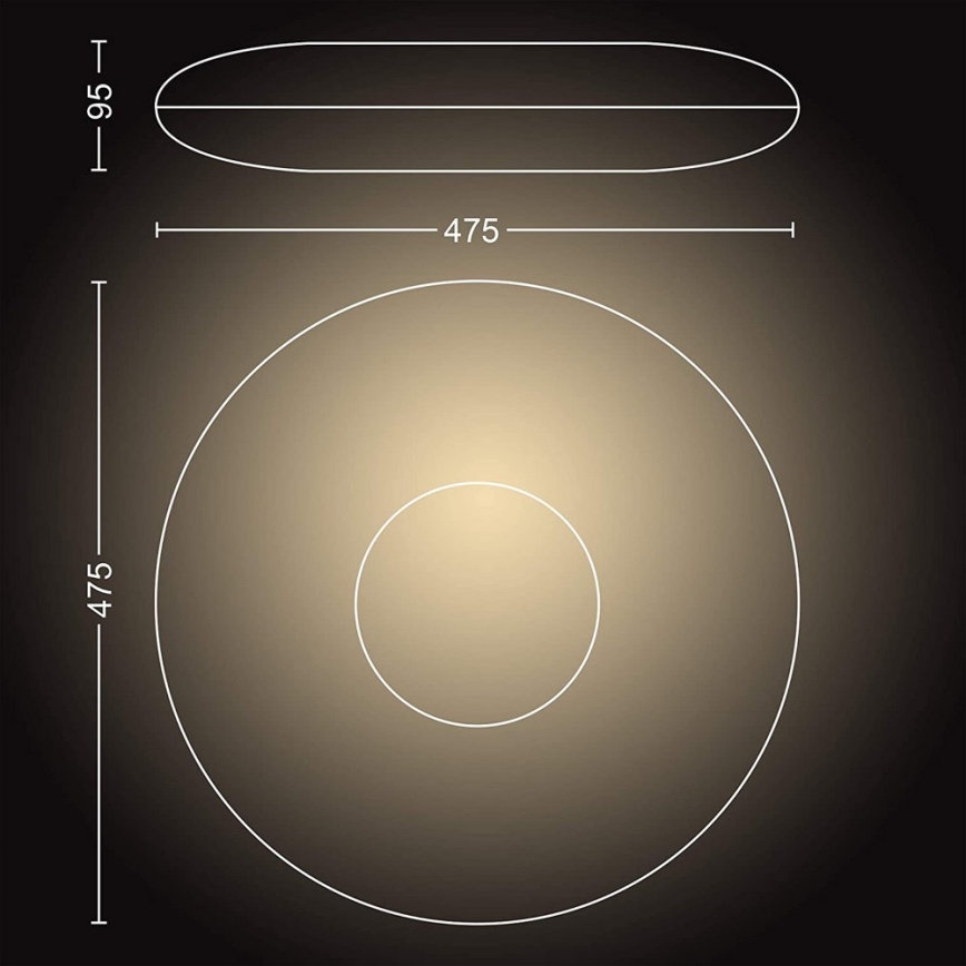 Philips 40967/30/P6 - LED Dimbar belysning Hue CHER LED/33,5W/230V + Fjärrkontroll 