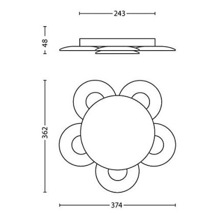 Philips 40970/48/16 - LED Dimbar Takbelysning VAGA LED/15W/230V