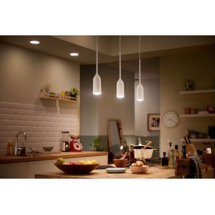 Philips 43006/31/P6 - Dimbar LED-lampakrona med snöre Hue DEVOTE 1xE27/9,5W/230V