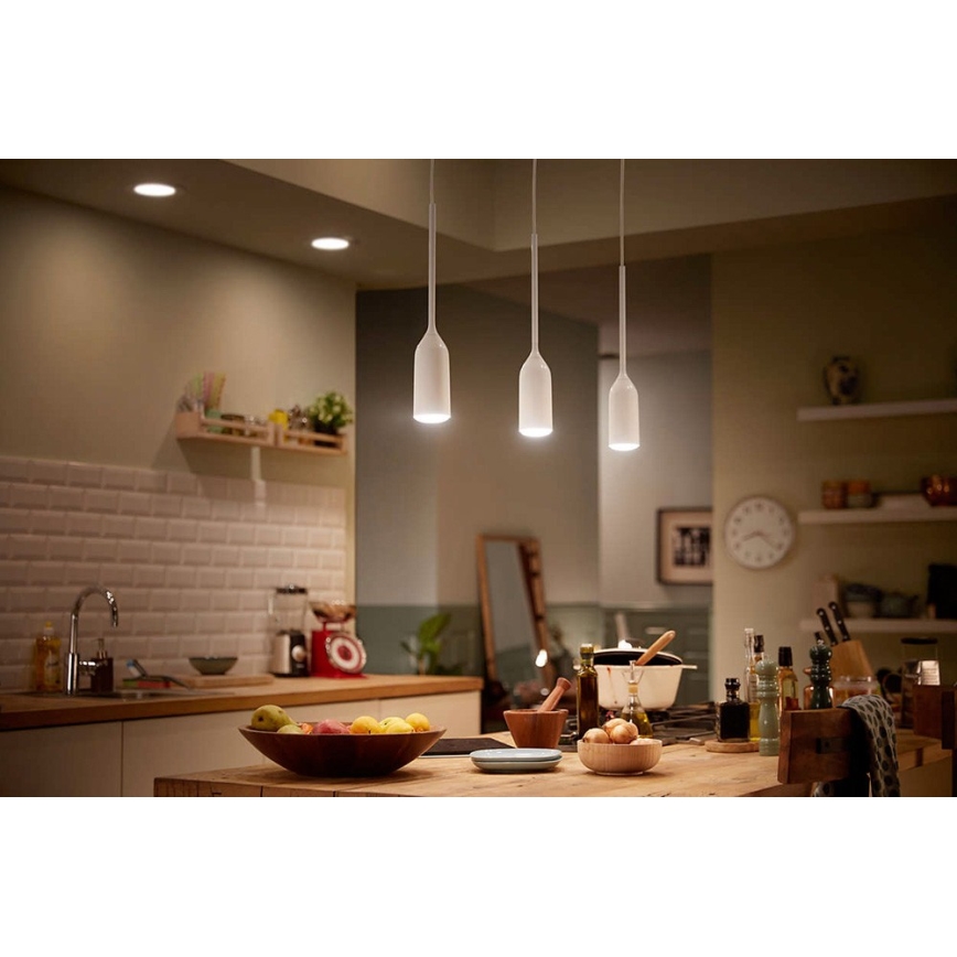 Philips 43006/31/P6 - Dimbar LED-lampakrona med snöre Hue DEVOTE 1xE27/9,5W/230V