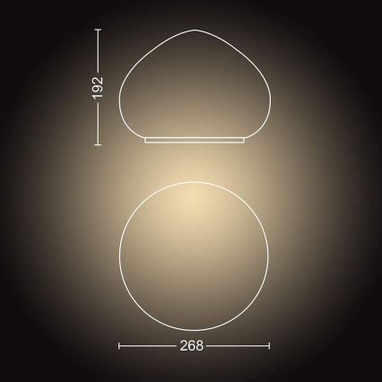 Philips 44401/56/P6 - Dimbar LED-lampa Hue WELLNER 1xE27/8,5W/230V + Fjärrkontroll