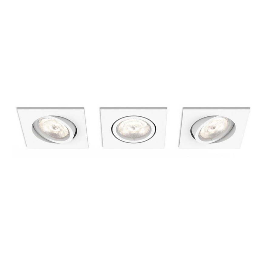 Philips 50123/31/P0 - SET 3x LED Dimbar Infälld Takbelysning LED/4,5W/230V