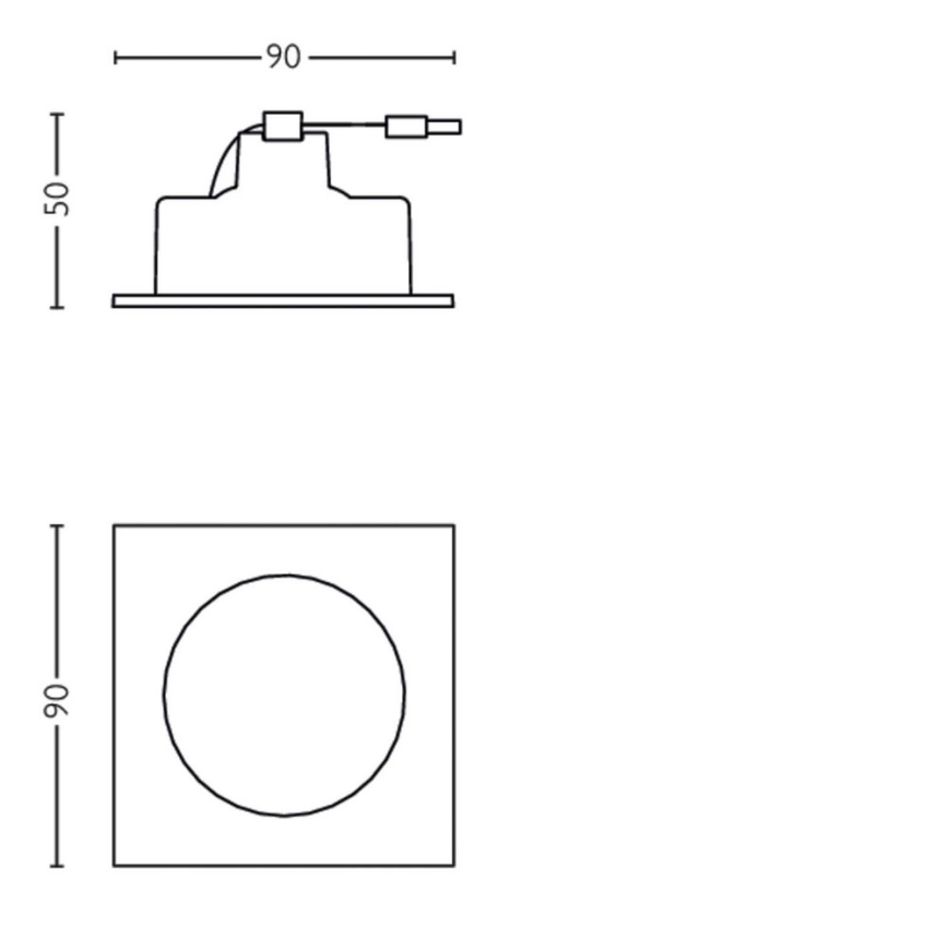 Philips 50123/31/P0 - SET 3x LED Dimbar Infälld Takbelysning LED/4,5W/230V