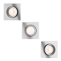 Philips 50403/11/PN - SET 3x Infälld Belysning MYLIVING DONEGAL 1xGU10/5,5W/230V