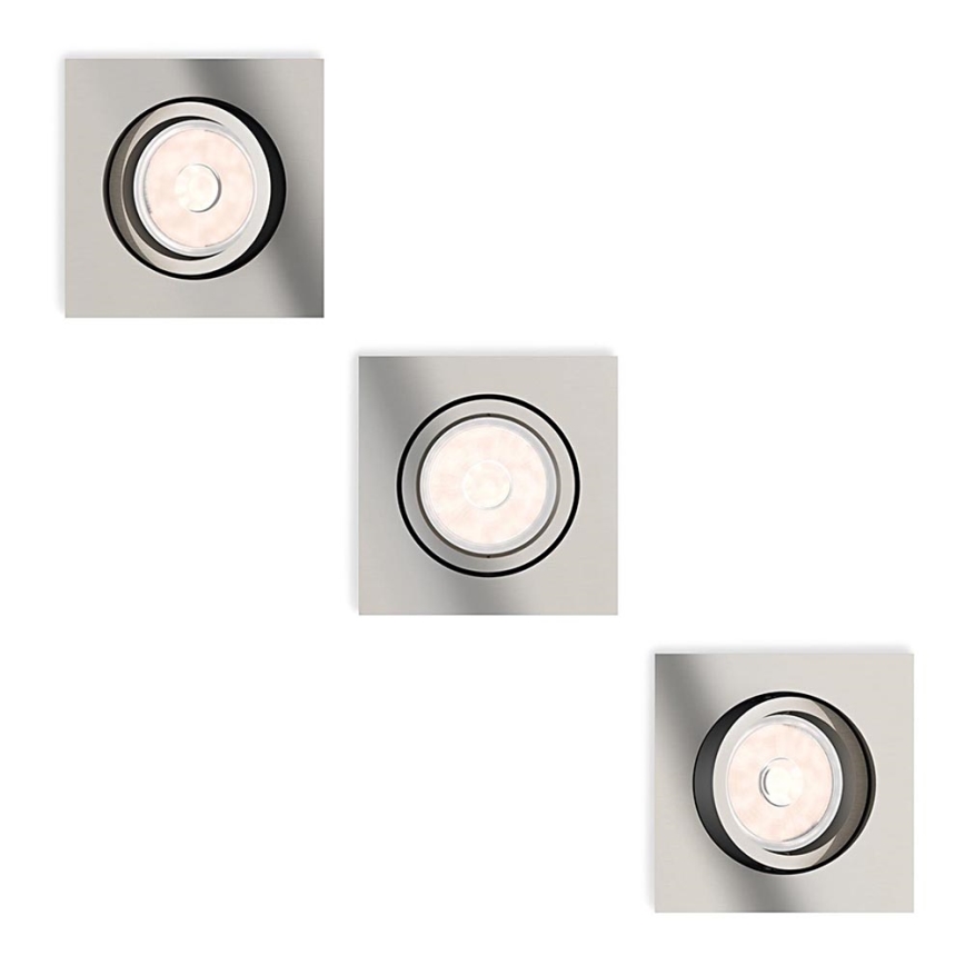 Philips 50403/17/PN - SET 3x Infälld Belysning MYLIVING DONEGAL 1xGU10/5,5W/230V