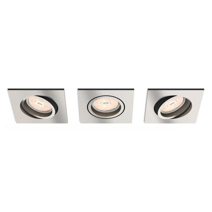 Philips 50403/17/PN - SET 3x Infälld Belysning MYLIVING DONEGAL 1xGU10/5,5W/230V