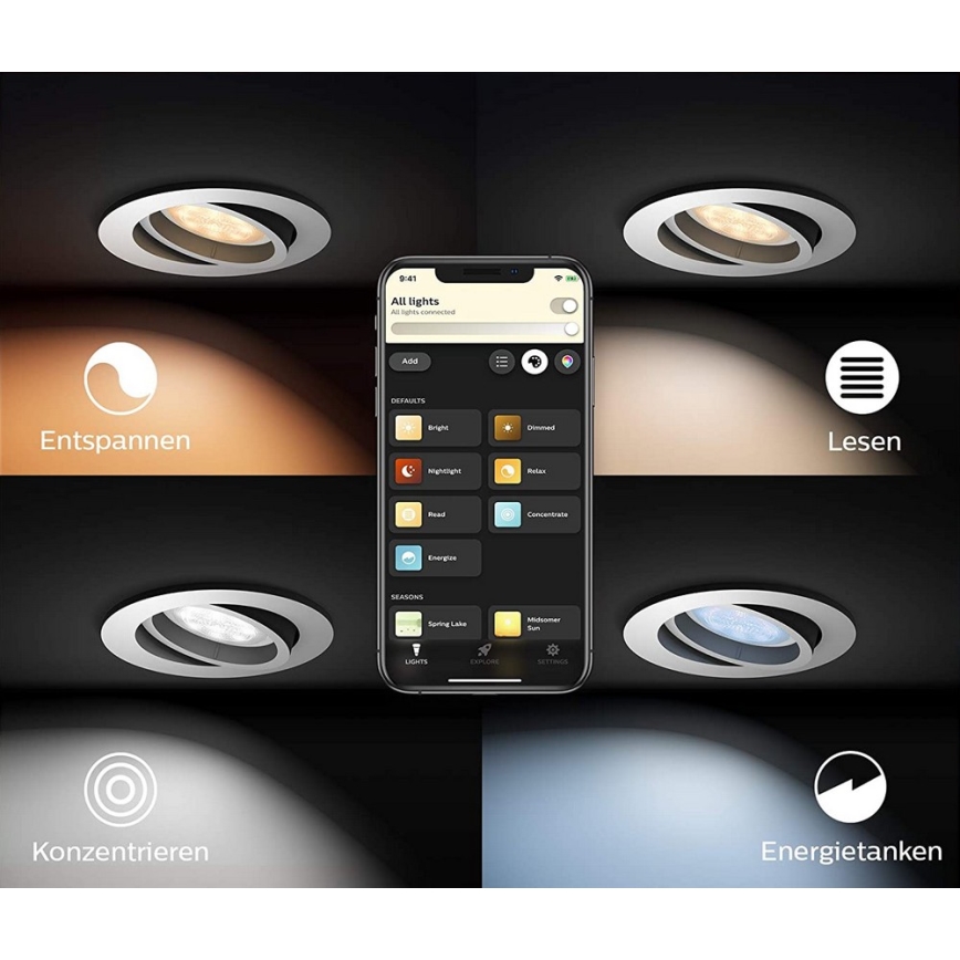 Philips 50411/48/P9 - LED Dimbar belysning MILLISKIN 1xGU10/5W/230V