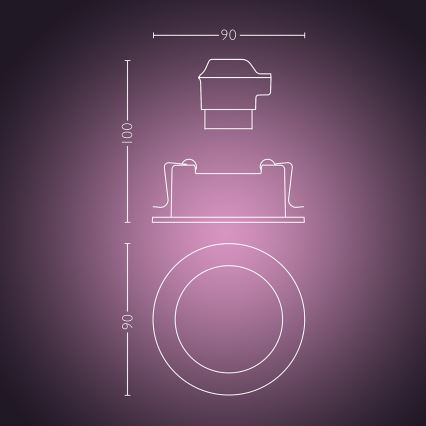 Philips - LED RGBW Ljusreglerad upphängd taklampa HUE CENTURA 1xGU10/5,7W/230V