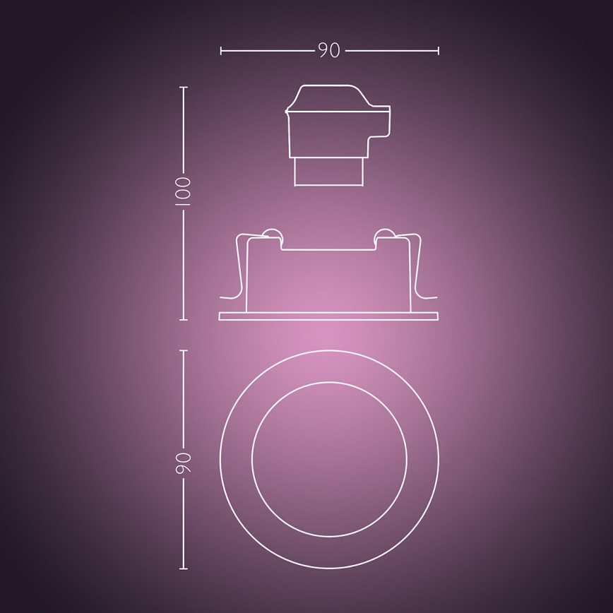 Philips - LED RGBW Ljusreglerad upphängd taklampa HUE CENTURA 1xGU10/5,7W/230V