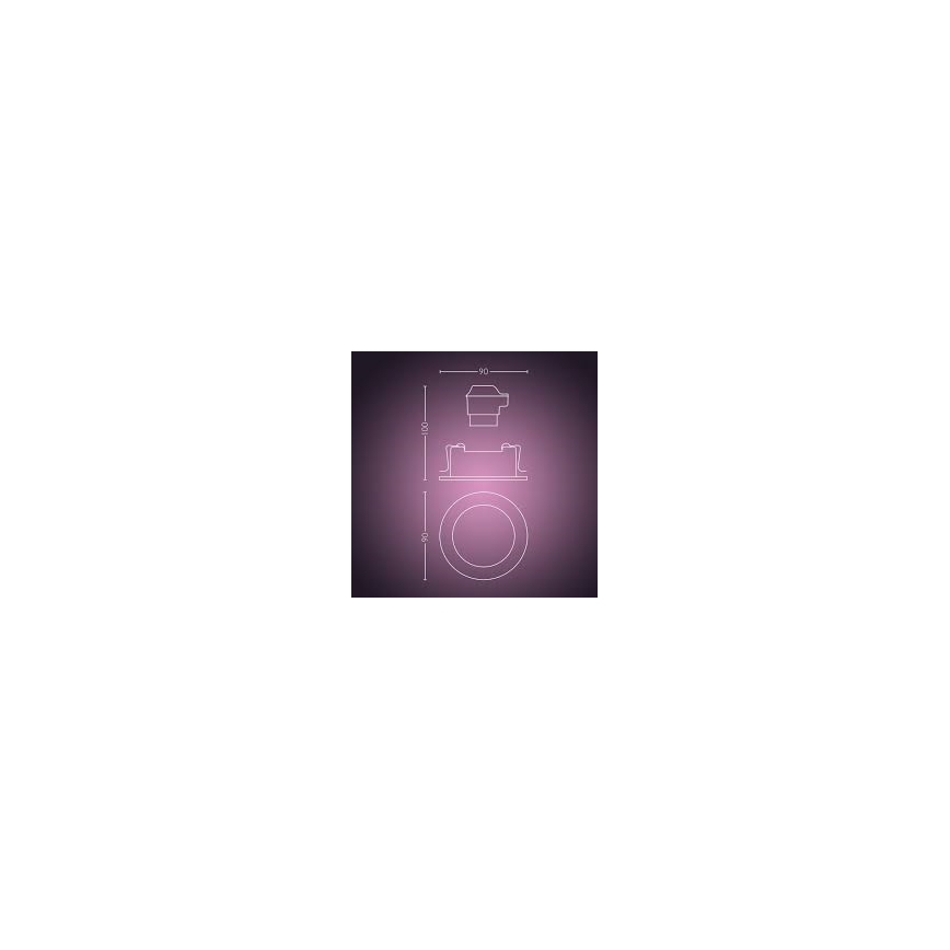 Philips - LED RGBW Ljusreglerad upphängd taklampa Hue CENTURA 1xGU10/5,7W/230V