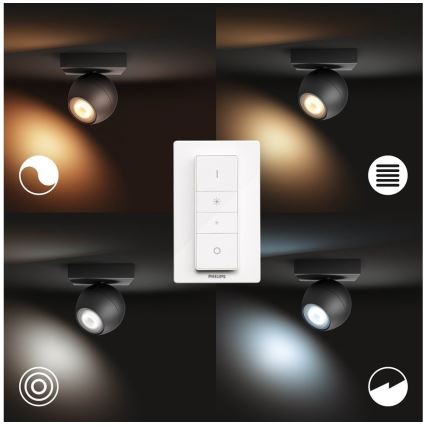Philips - LED dimbar spotlight Hue BUCKRAM 1xGU10/5W/230V + fjärrkontroll