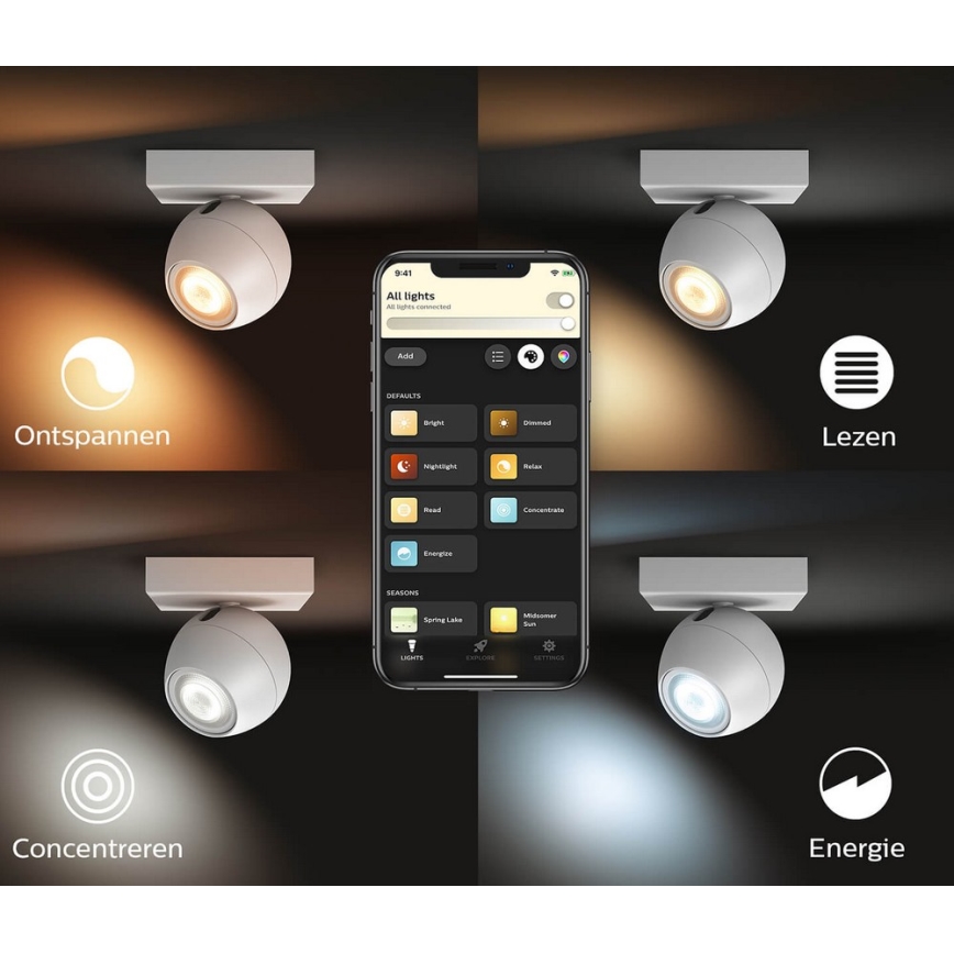 Philips 50471/31/P9 - LED Dimbar spotlight Hue BUCKRAM 1xGU10/5W/230V