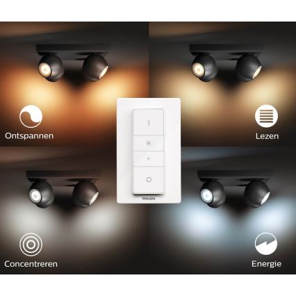 Philips 50474/30/P6 - LED Dimbar spotlight Hue BUCKRAM 4xGU10/5W/230V