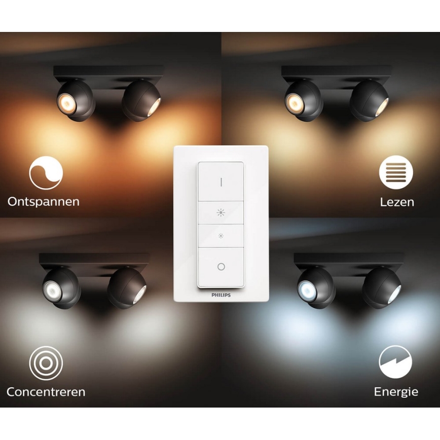 Philips 50474/30/P6 - LED Dimbar spotlight Hue BUCKRAM 4xGU10/5W/230V