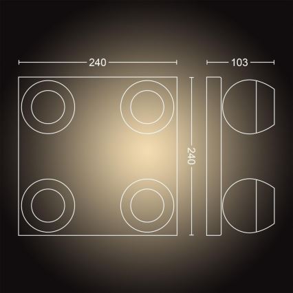 Philips 50474/30/P6 - LED Dimbar spotlight Hue BUCKRAM 4xGU10/5W/230V