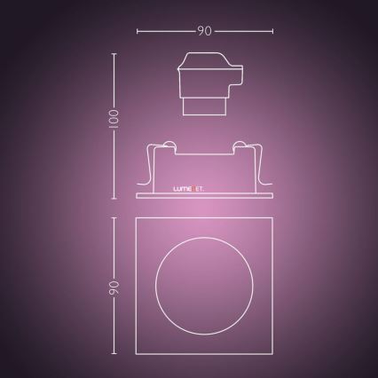 Philips - LED RGBW Ljusreglerad upphängd taklampa Hue CENTURA 1xGU10/5,7W/230V