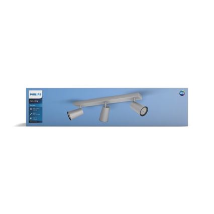 Philips - LED Spotlight  3xGU10/4,5,5W/230V