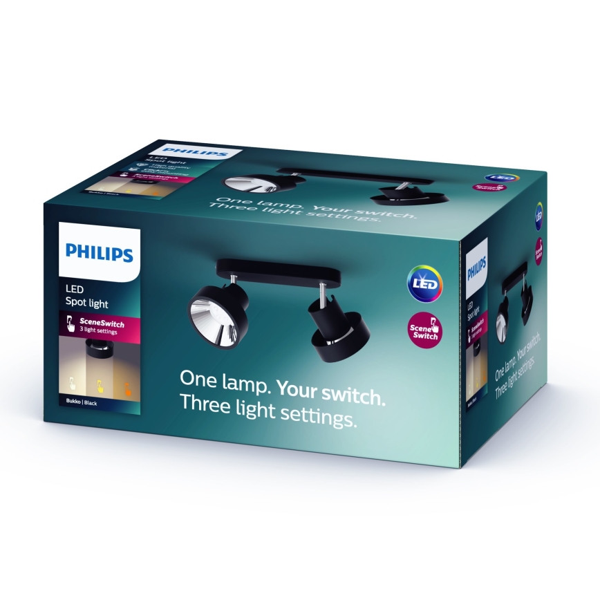 Philips 50602/30/P0 - LED Dimbar spotlight BUKKO 2xLED/4,5W/230V