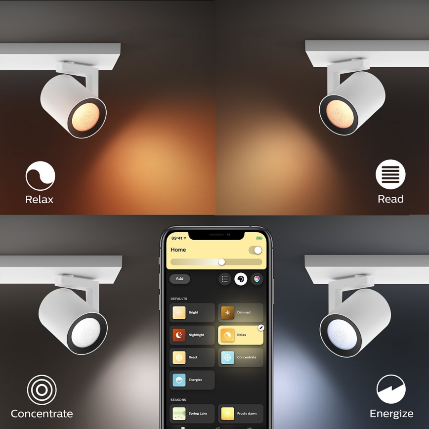 Philips - LED RGBW Dimbar spotlight Hue ARGENA 2xGU10/5,7W/230V