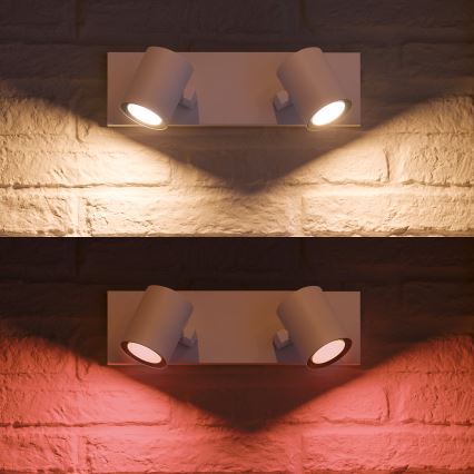 Philips - LED RGBW Dimbar spotlight Hue ARGENA 2xGU10/5,7W/230V
