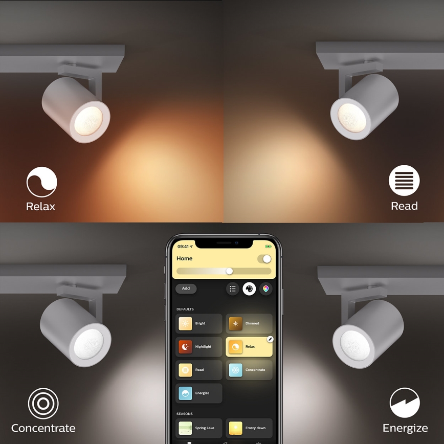 Philips - LED RGBW Dimbar spotlight Hue ARGENA 2xGU10/5,7W/230V