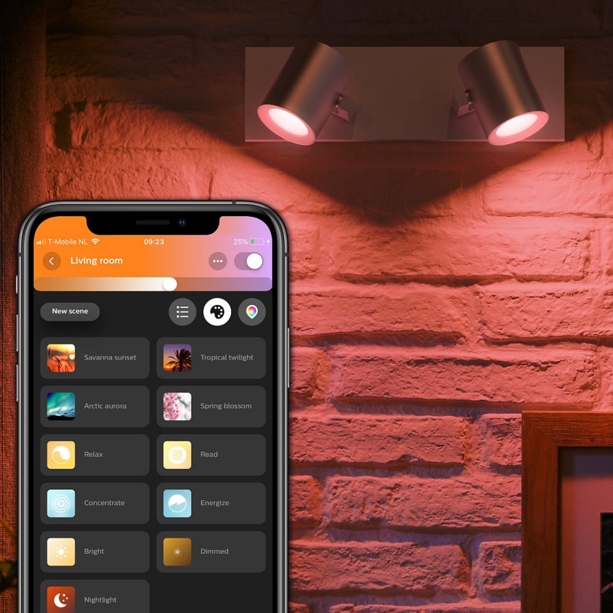 Philips - LED RGBW Dimbar spotlight Hue ARGENA 2xGU10/5,7W/230V