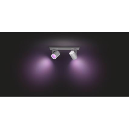 Philips - LED RGBW Dimbar spotlight Hue ARGENA 2xGU10/5,7W/230V