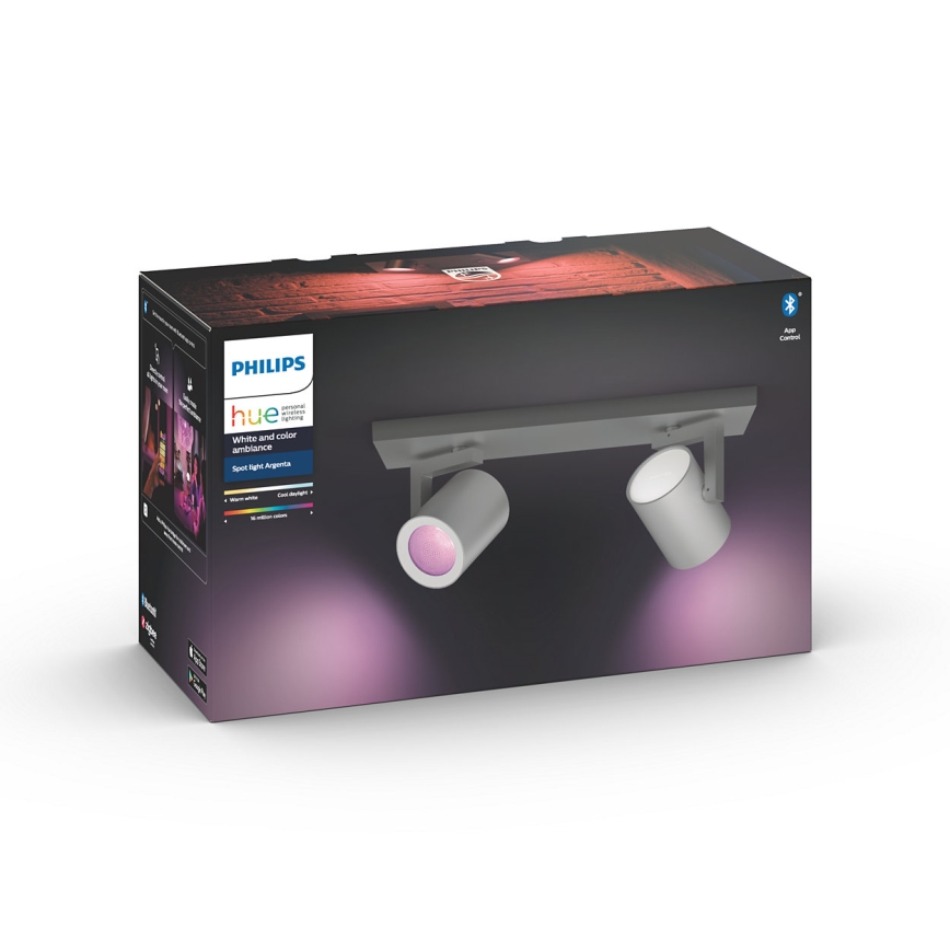 Philips - LED RGBW Dimbar spotlight Hue ARGENA 2xGU10/5,7W/230V