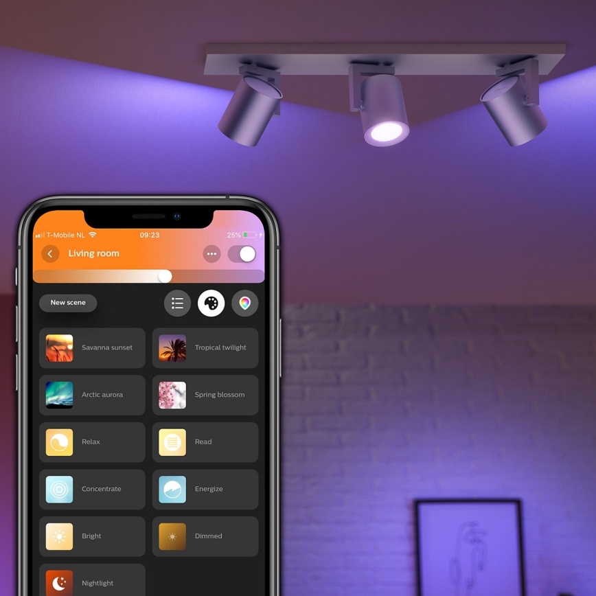 Philips - LED RGBW Dimbar spotlight Hue ARGENA 3xGU10/5,7W/230V