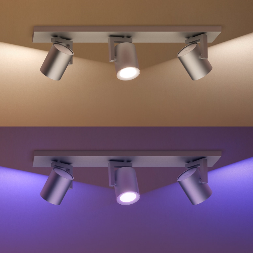 Philips - LED RGBW Dimbar spotlight Hue ARGENA 3xGU10/5,7W/230V