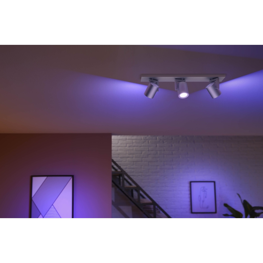 Philips - LED RGBW Dimbar spotlight Hue ARGENA 3xGU10/5,7W/230V