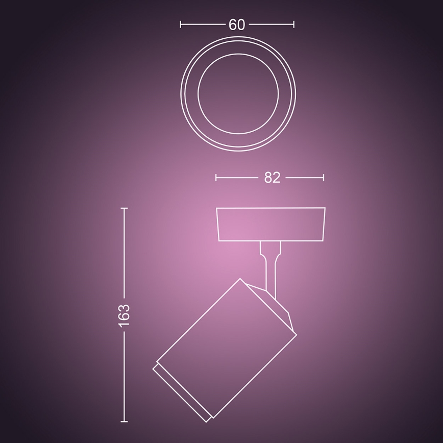Philips - LED RGBW Dimbar spotlight Hue FUGATO 1xGU10/5,7W/230V
