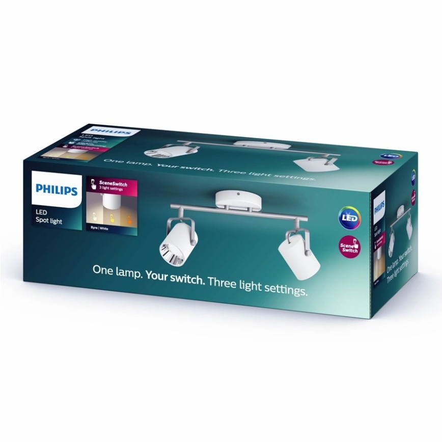 Philips - LED spotlight 2xLED/4,3W/230V 2200/2500/2700K