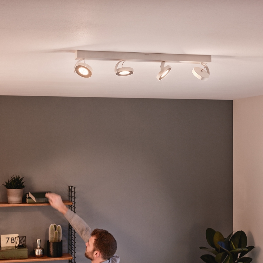 Philips 53174/31/P0 - Dimbar spotlight MYLIVING CLOCKWORK 4xLED/4.5W