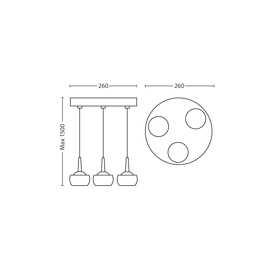 Philips 53223/11/16 - LED Hängande lampa CYPRESS 3xLED/3W/230V
