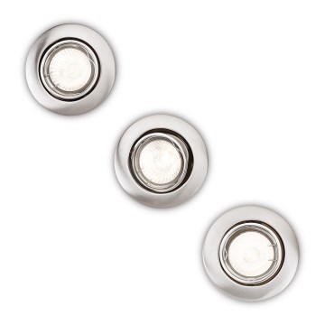 Philips 59243/17/E7 - KIT 3x Infälld lampa 1xGU10/50W/230V