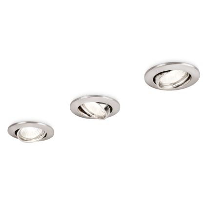 Philips 59243/17/E7 - KIT 3x Infälld lampa 1xGU10/50W/230V